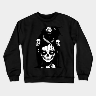 Gothic Skull Girl Crewneck Sweatshirt